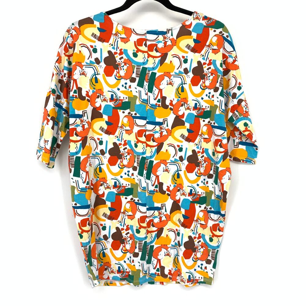 Attic Salt Dolman ASE Fox Sake Tunic T-Shirt Womens Sz Medium All Over Print NEW - Picture 3 of 8